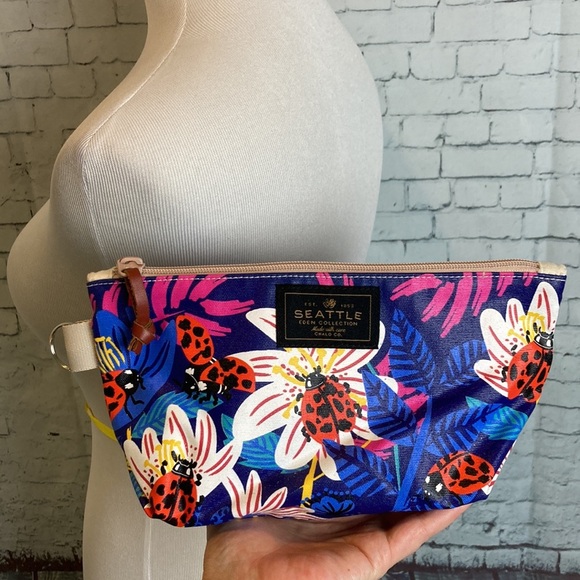 CHALO SEATTLE Eden Collection LADY BUGS boho slouchy purse bag & make-up bag set - Picture 12 of 16